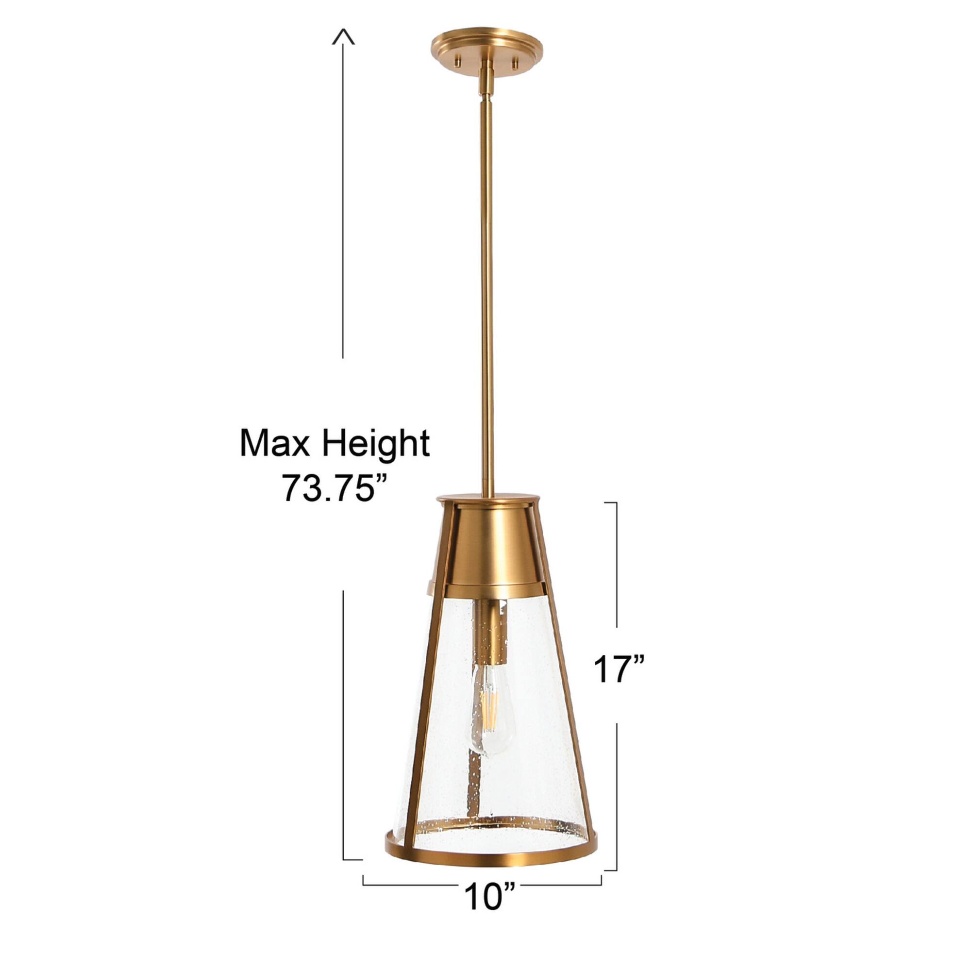 Hello Honey® Robert Stevenson Lighting Jaxon Metal & Seedy Glass Ceiling Light